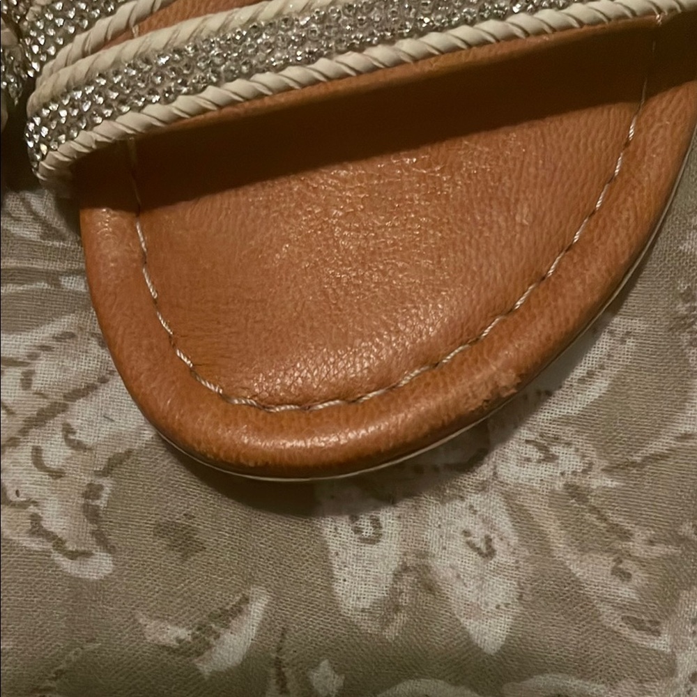 Mila paoli Women's Brown and Silver Sandals - Picture 4 of 6